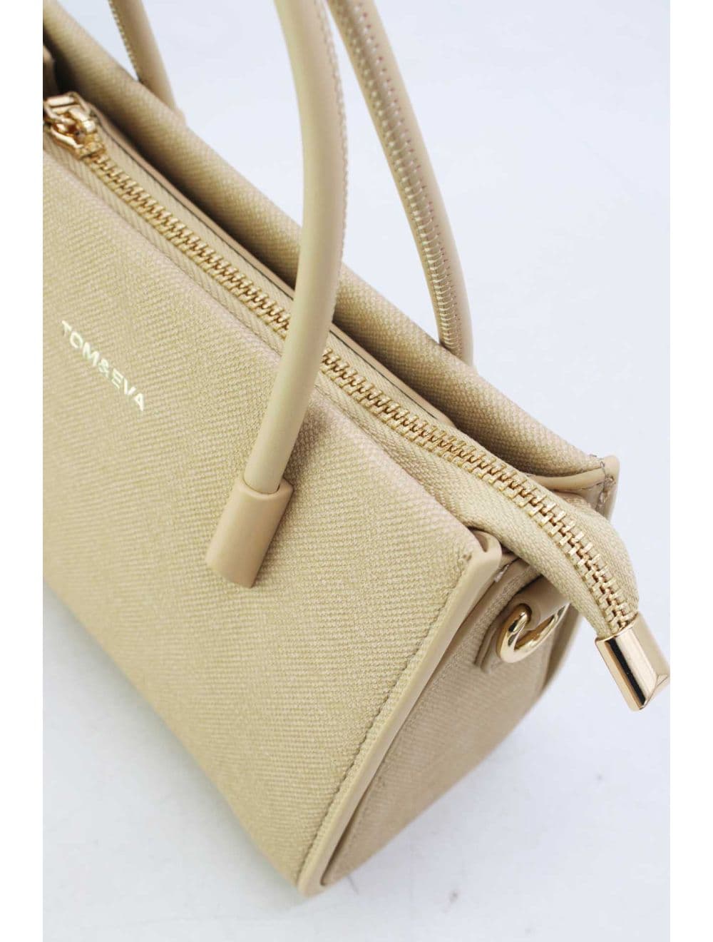 Petit Sac à Main Rigide Effet Tissu 25P-6342-Abricot — vue 5