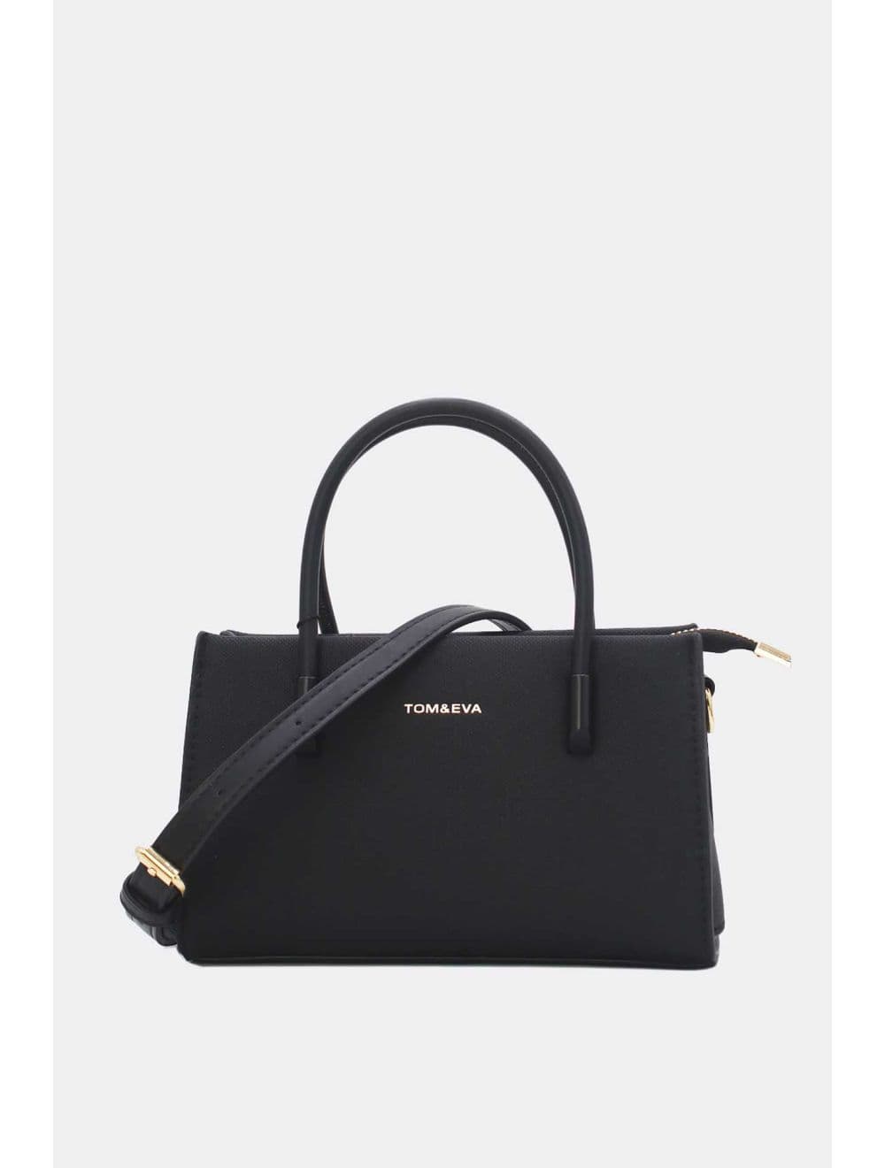 Petit Sac à Main Rigide Effet Tissu 25P-6342-Noir