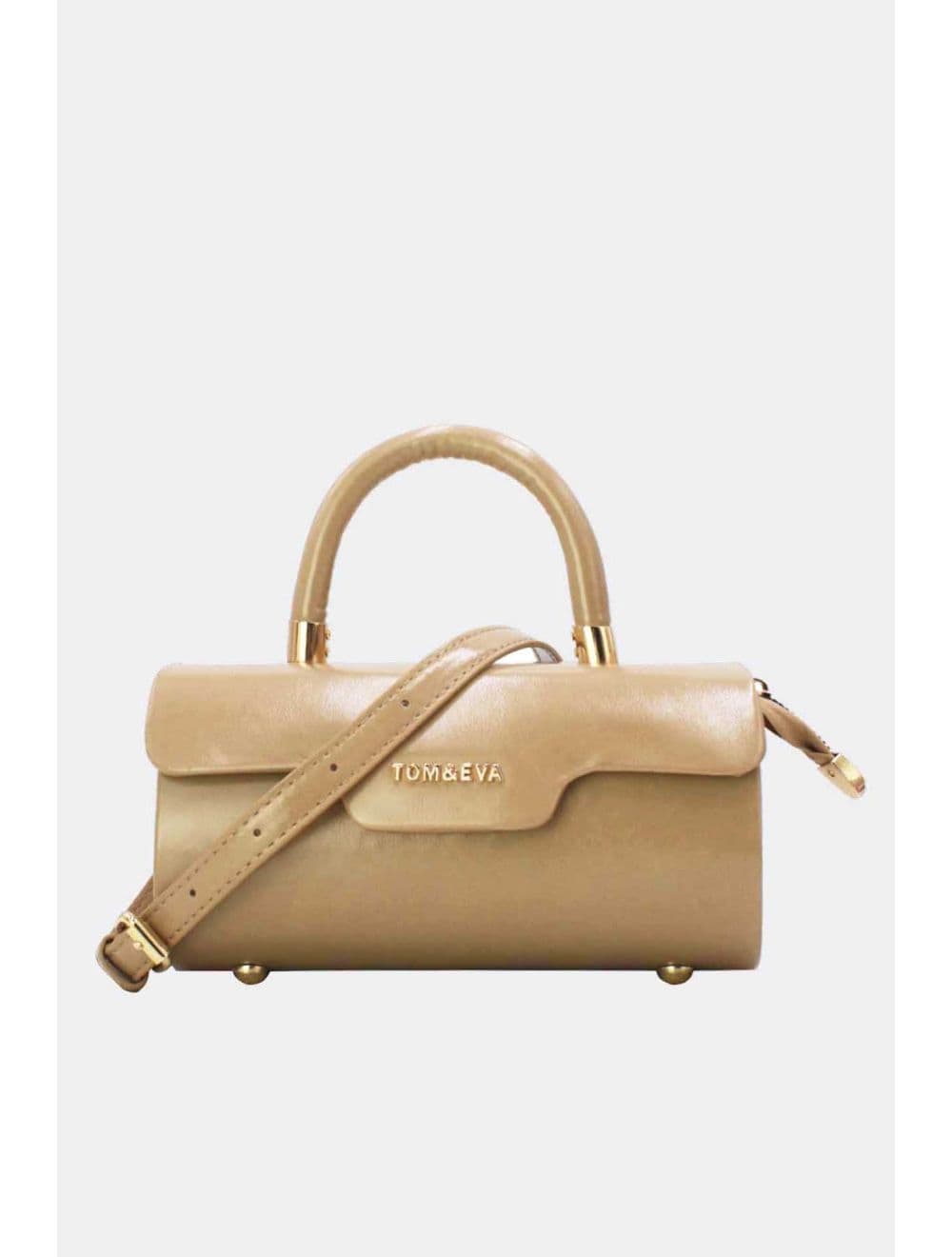 Petit Sac à Main Rigide Effet Vernis 25P-6384-Kaki