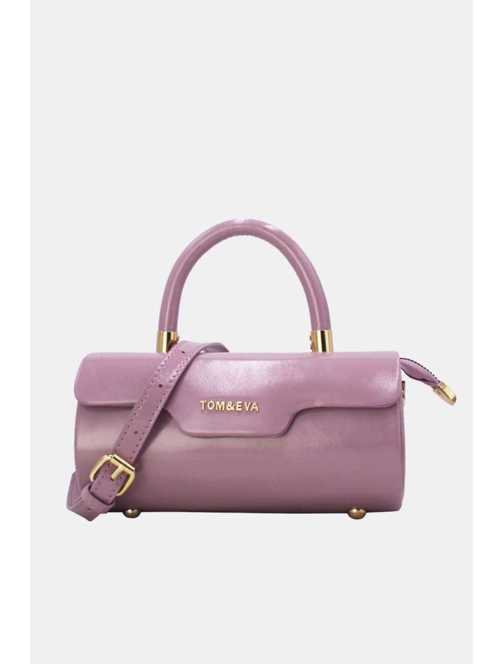 Petit Sac à Main Rigide Effet Vernis 25P-6384-Violet — vue 5