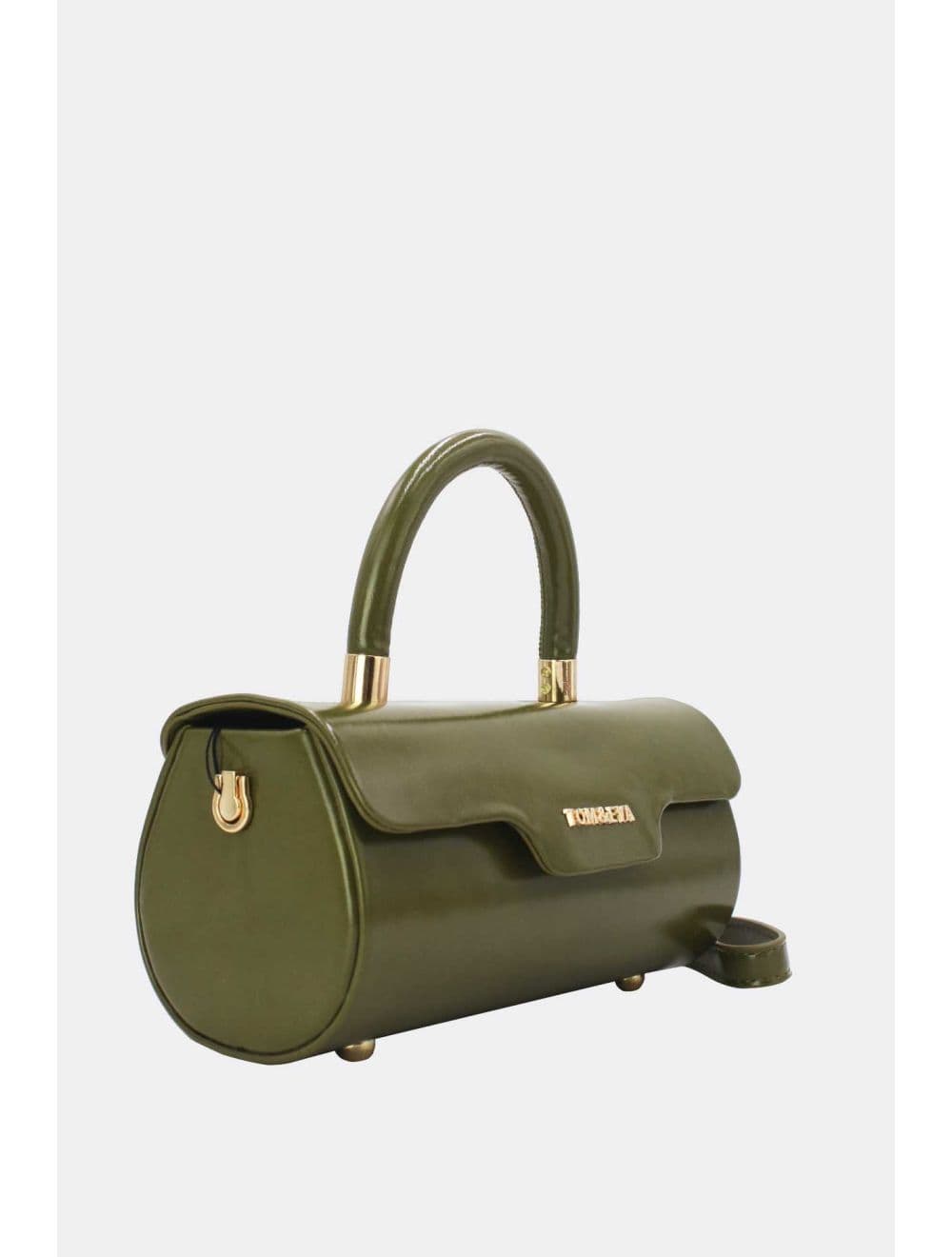 Petit Sac à Main Rigide Effet Vernis 25P-6384-Vert — vue 2
