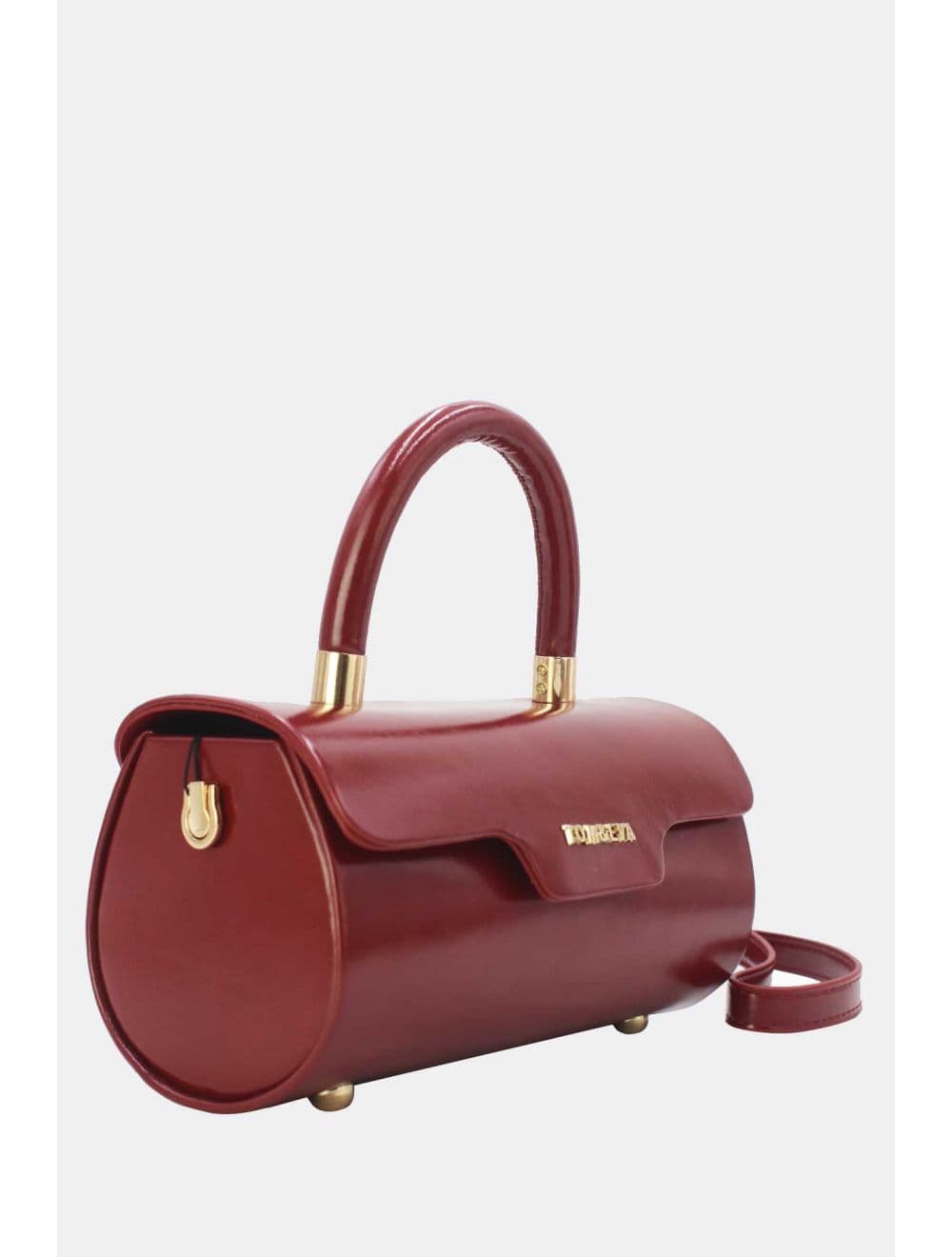 Petit Sac à Main Rigide Effet Vernis 25P-6384-Rouge — vue 5