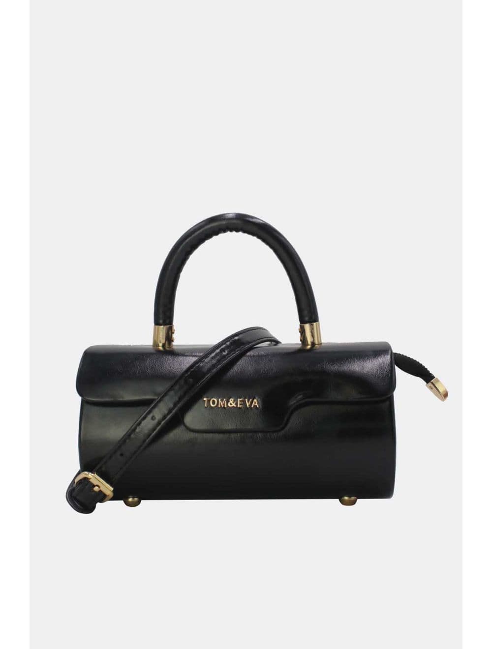 Petit Sac à Main Rigide Effet Vernis 25P-6384-Noir