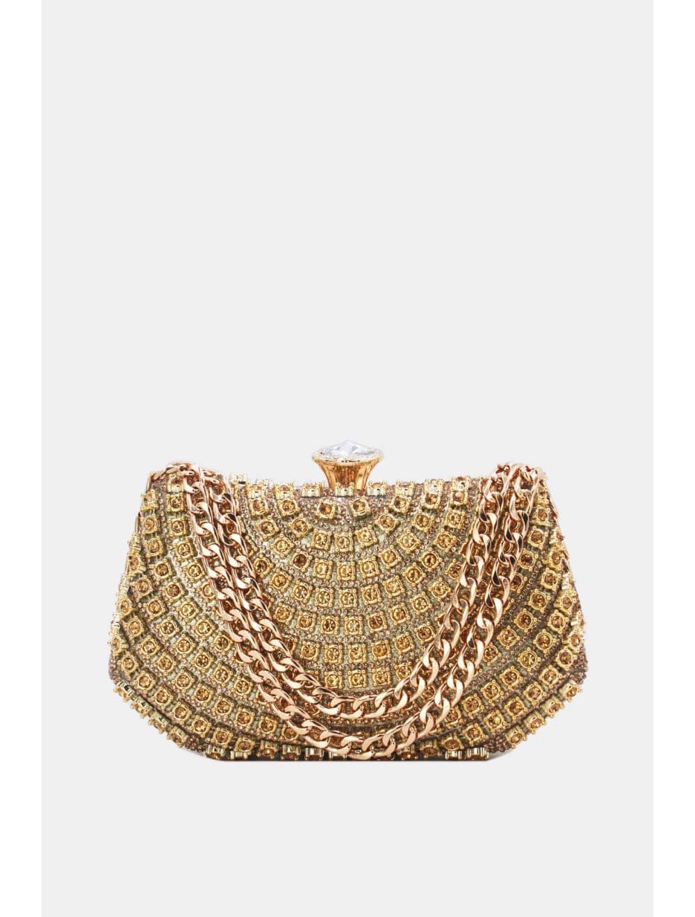 Pochette Soirée Stras 25P-6035-Doré