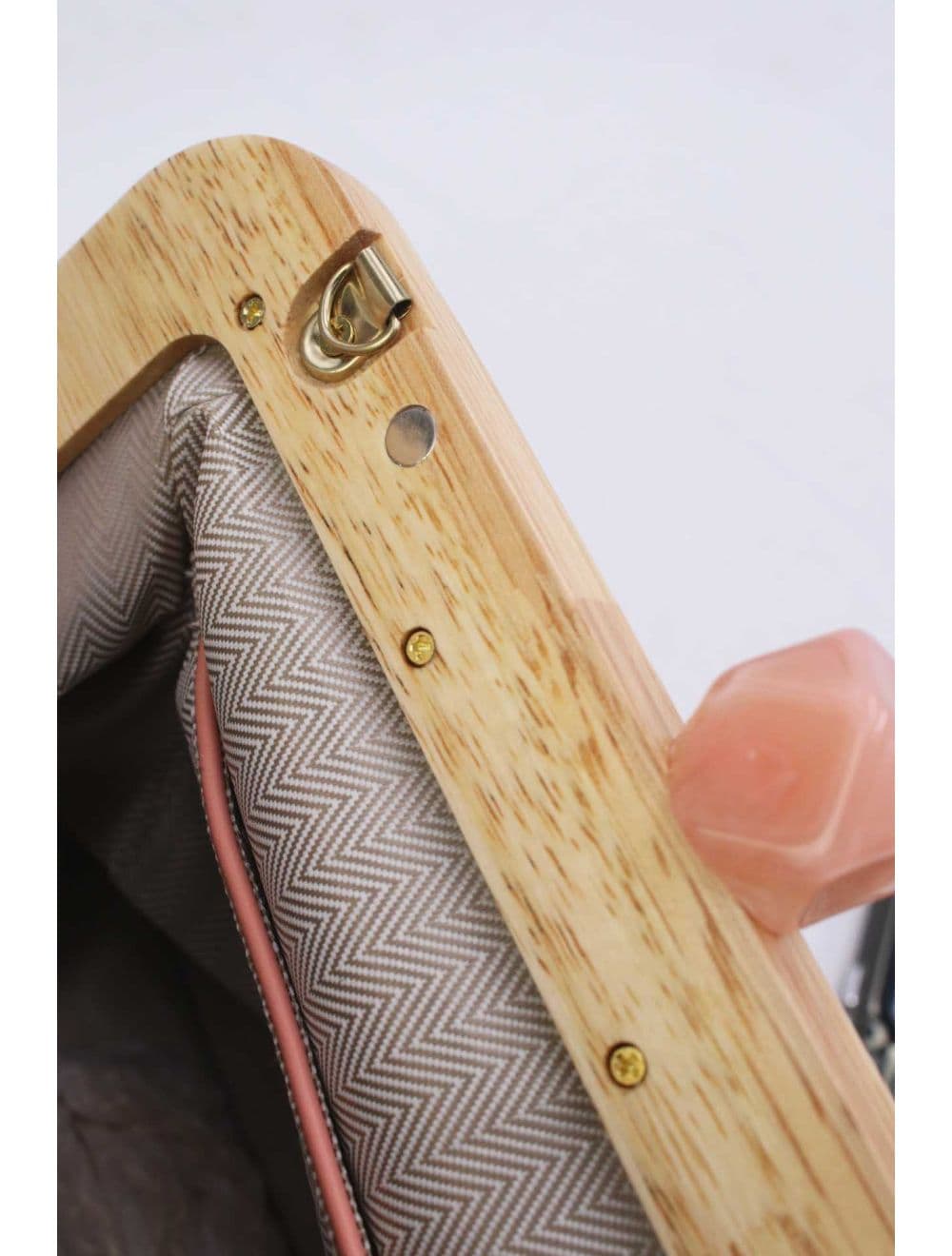 Pochette Dentelle En Cadre Bois M 25P-6255-Pink — vue 5