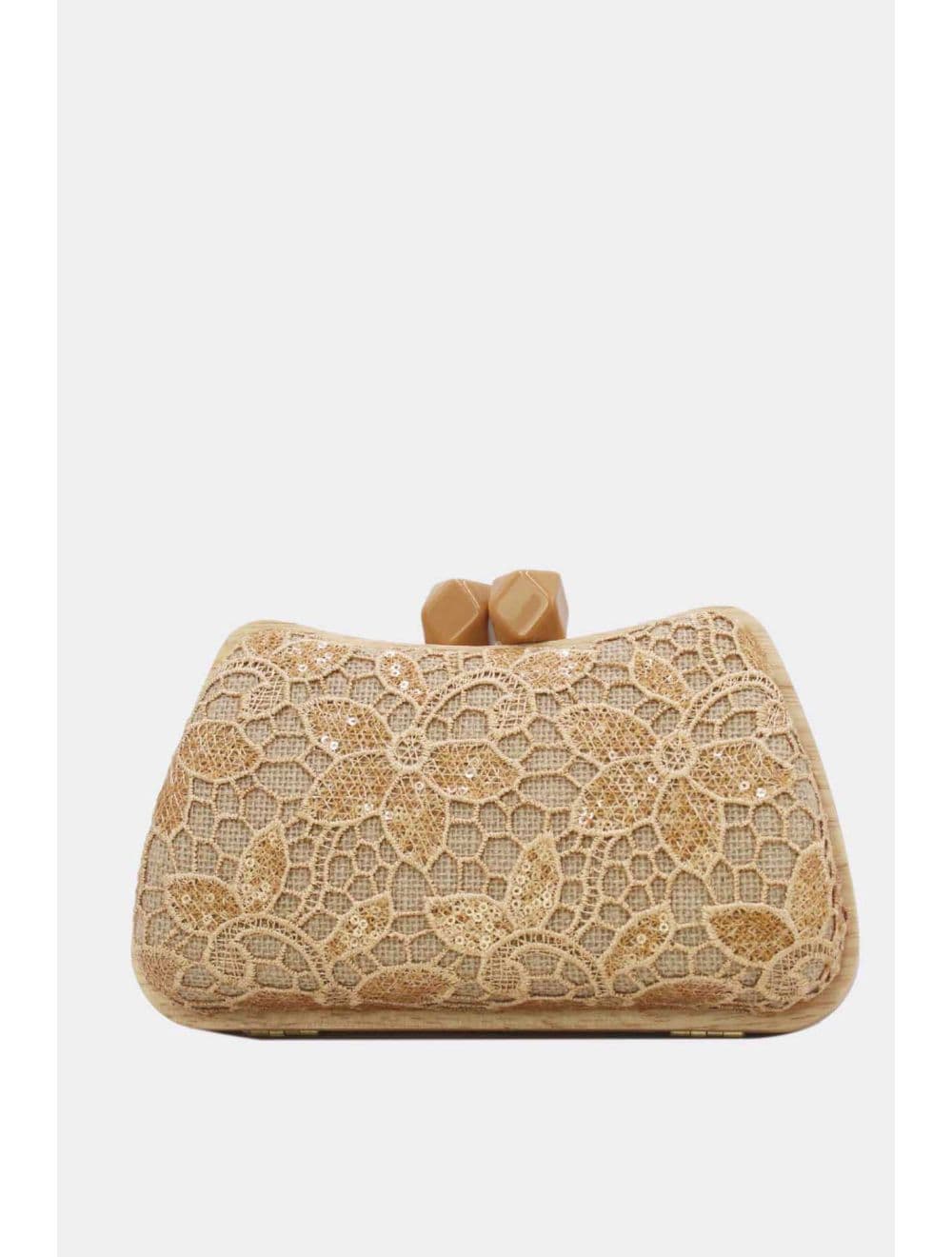 Pochette Dentelle En Cadre Bois 25P-6254-Abricot