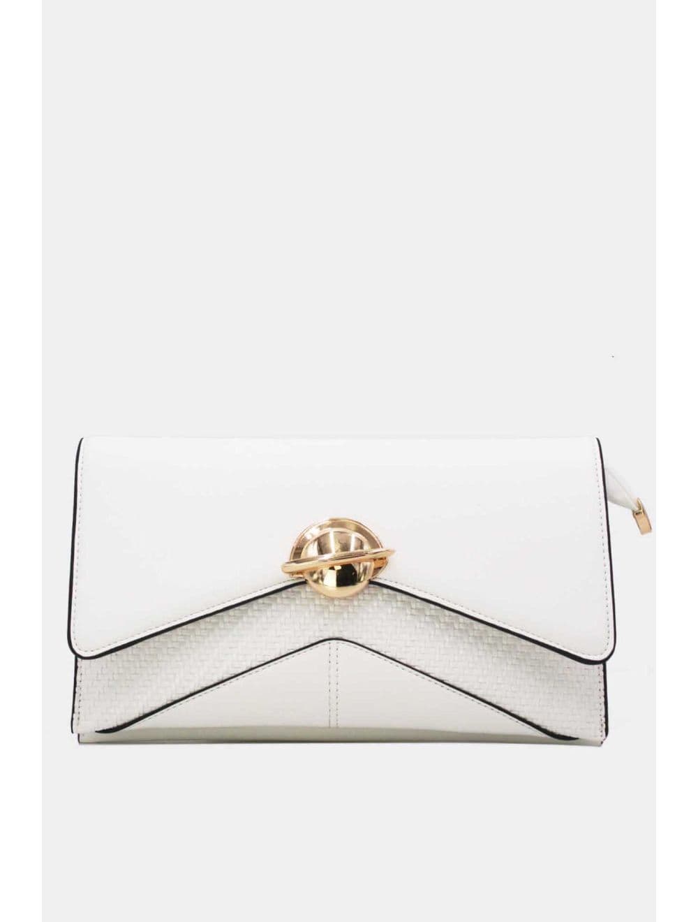 Pochette Bandoulière Effet Tressé RÉASSORT 25P-6151-Blanc