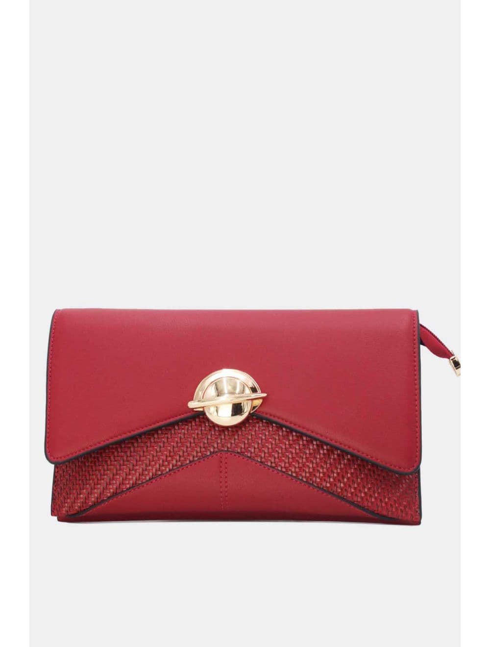 Pochette Bandoulière Effet Tressé RÉASSORT 25P-6151-Bordeaux