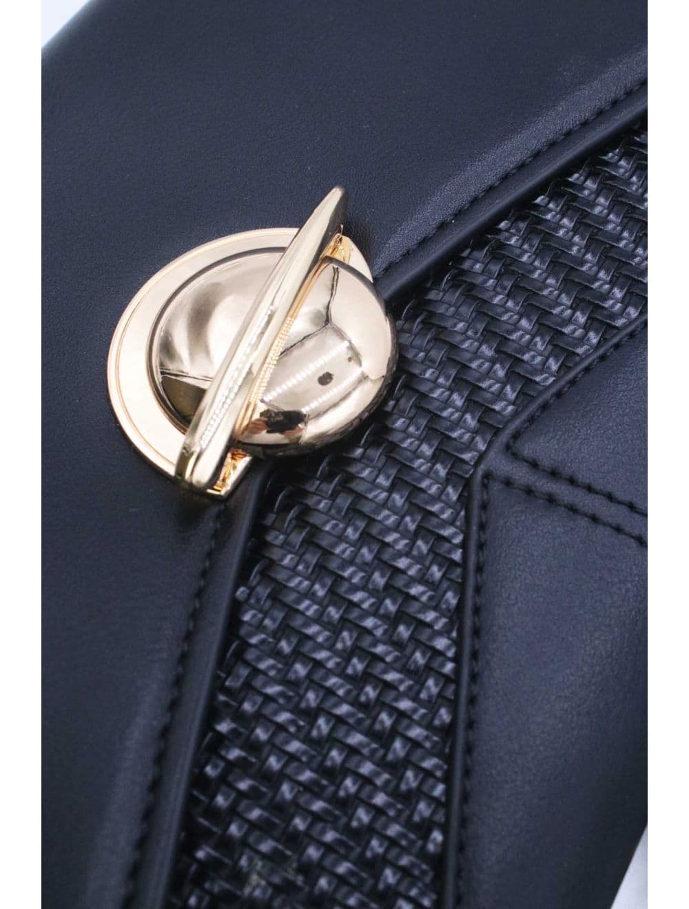 Pochette Bandoulière Effet Tressé RÉASSORT 25P-6151-Noir — vue 5