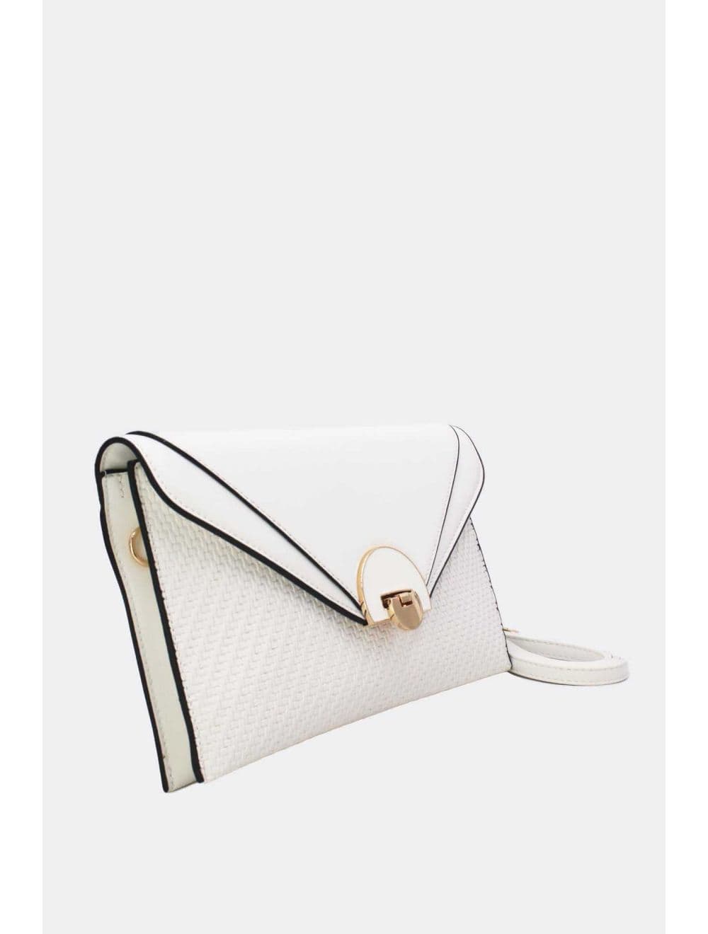 Pochette Bandoulière Effet Tressé RÉASSORT 24P-6099-Blanc — vue 5