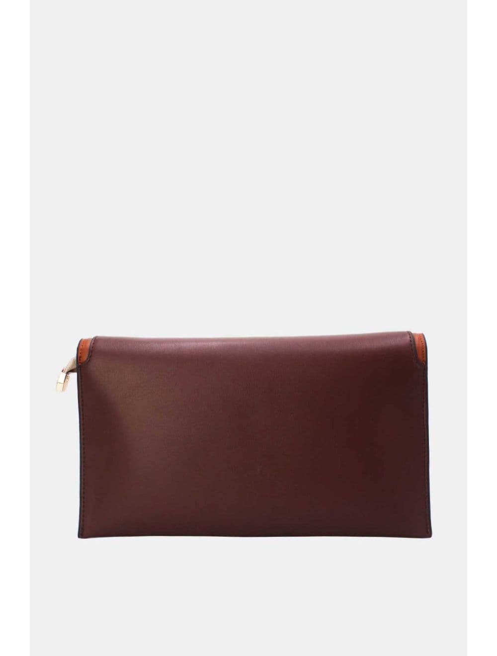 Pochette Bandoulière Effet Tressé RÉASSORT 24P-6099-Brown/Khaki — vue 3