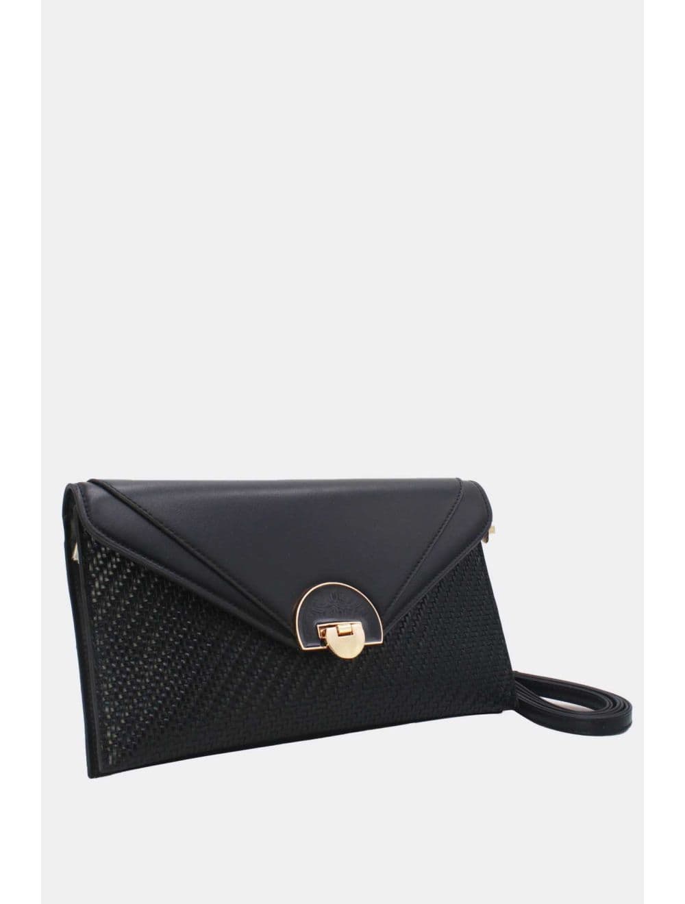 Pochette Bandoulière Effet Tressé RÉASSORT 24P-6099-Noir — vue 2