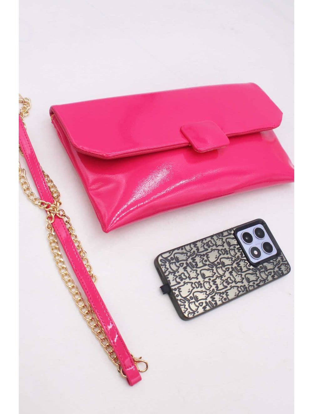 Pochette Bandoulière Vernis 25P-6323-Fushia — vue 3