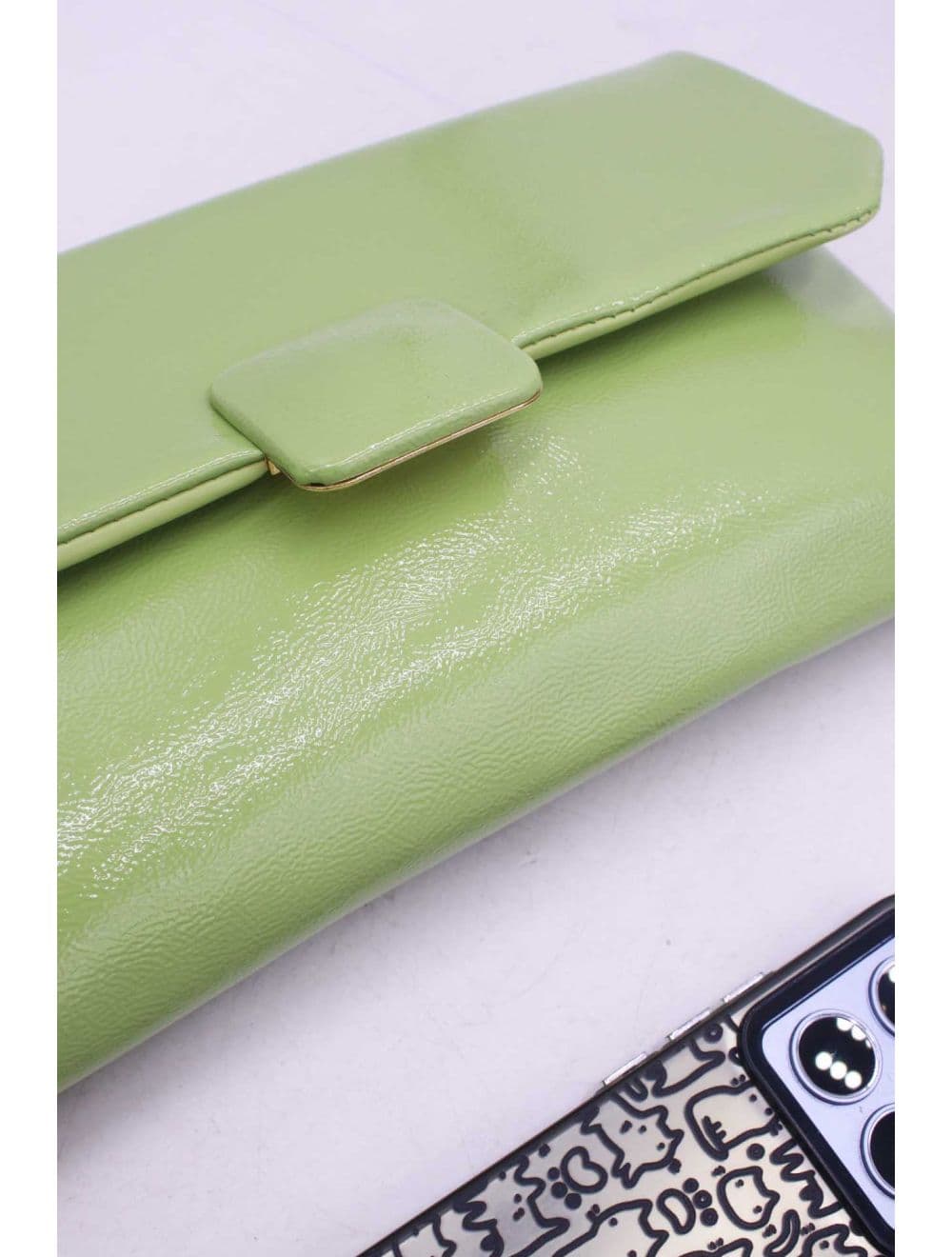Pochette Bandoulière Vernis 25P-6323-Vert — vue 4