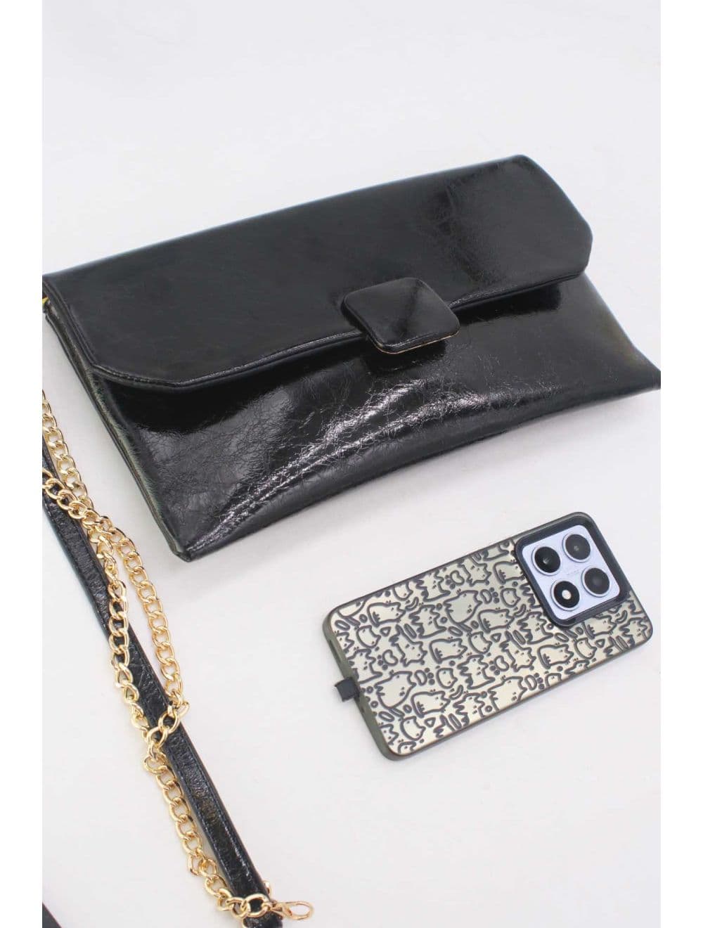 Pochette Bandoulière Vernis 25P-6323-Noir — vue 4