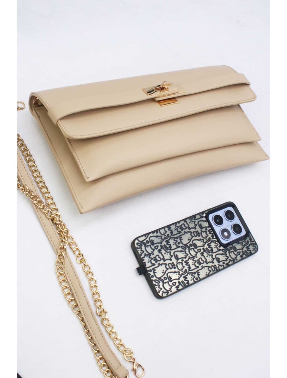 Pochette Bandoulière Avec Ceinture 25P-6301-Abricot — vue 4