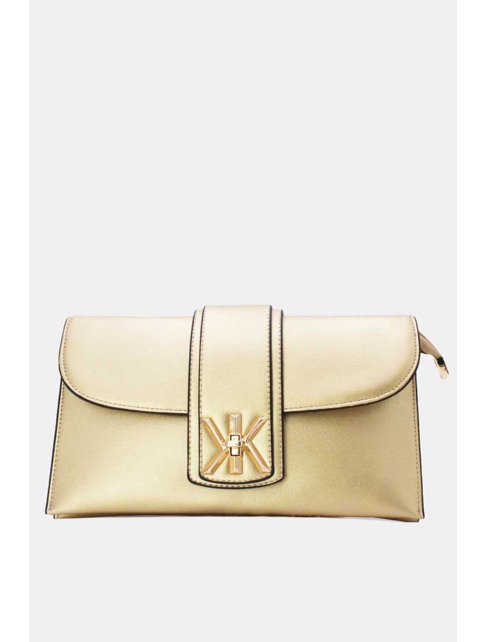 Pochette Bandoulière Avec Languette 25P-6315-Doré