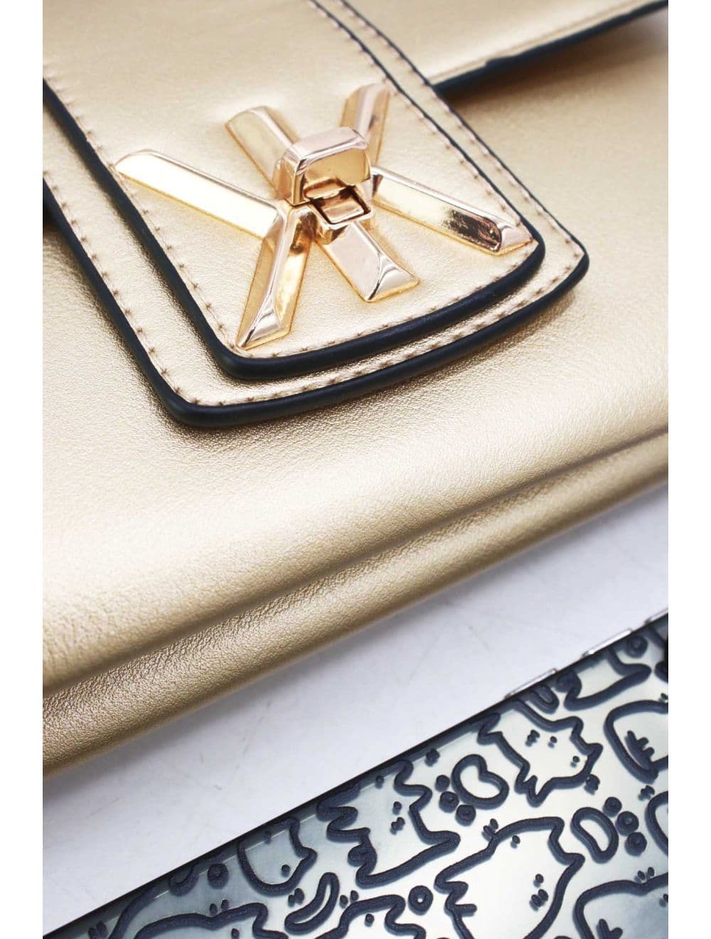 Pochette Bandoulière Avec Languette 25P-6315-Doré — vue 5