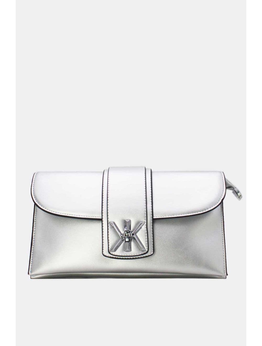Pochette Bandoulière Avec Languette 25P-6315-Argenté