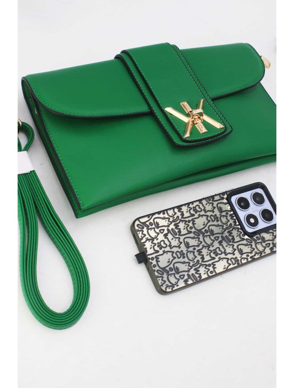Pochette Bandoulière Avec Languette 25P-6315-Vert — vue 4
