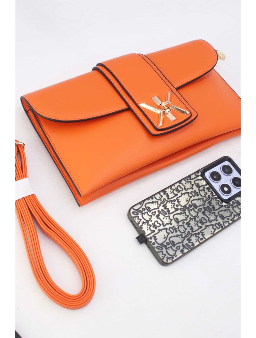 Pochette Bandoulière Avec Languette 25P-6315-Orange — vue 4