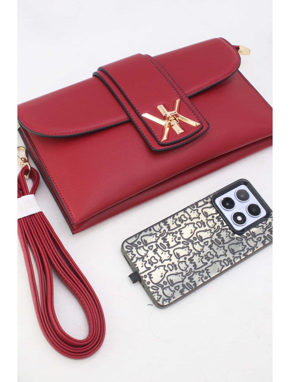 Pochette Bandoulière Avec Languette 25P-6315-Bordeaux — vue 4