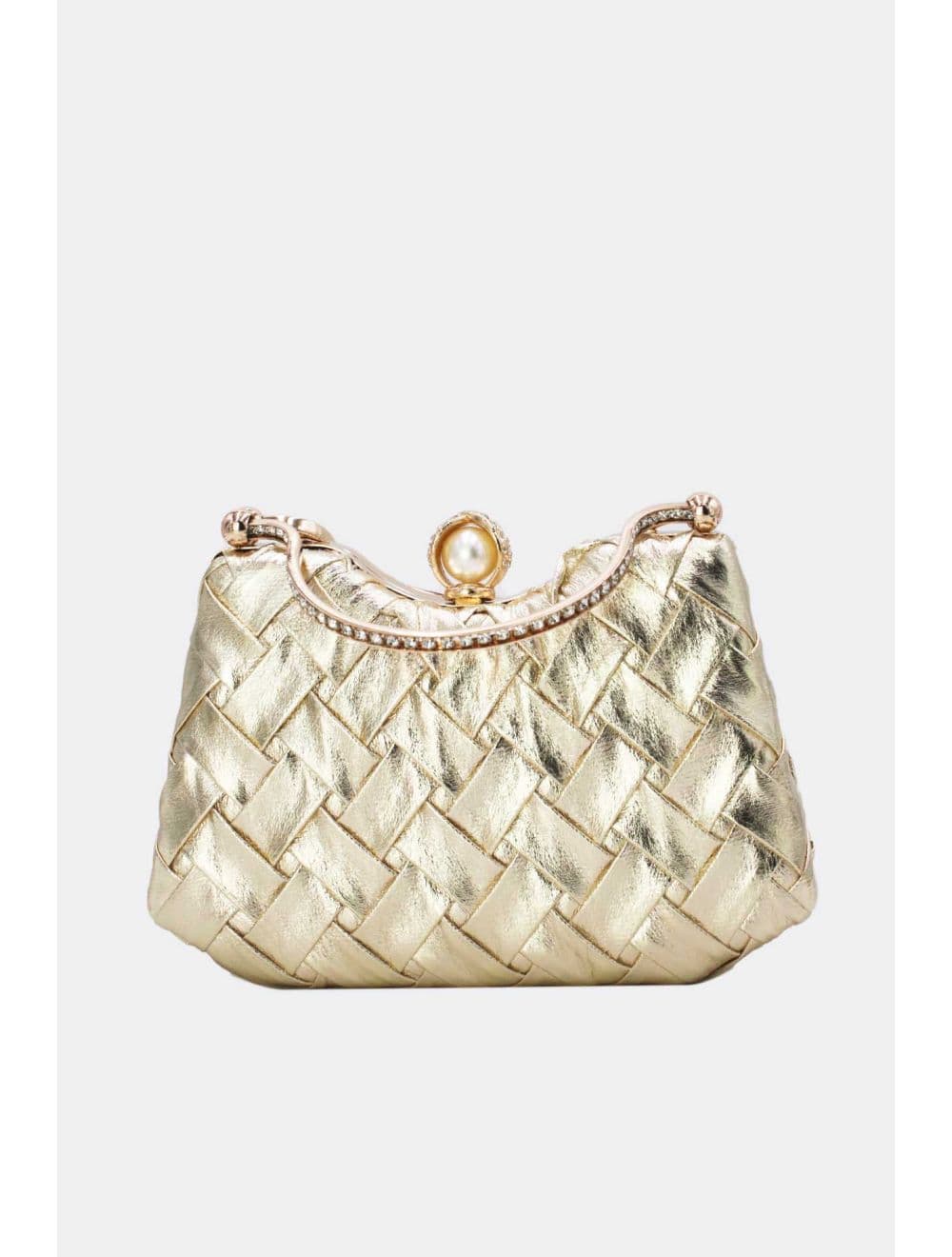 Pochette Soirée Strass Avec Perle 26Y-1259-Doré — vue 3