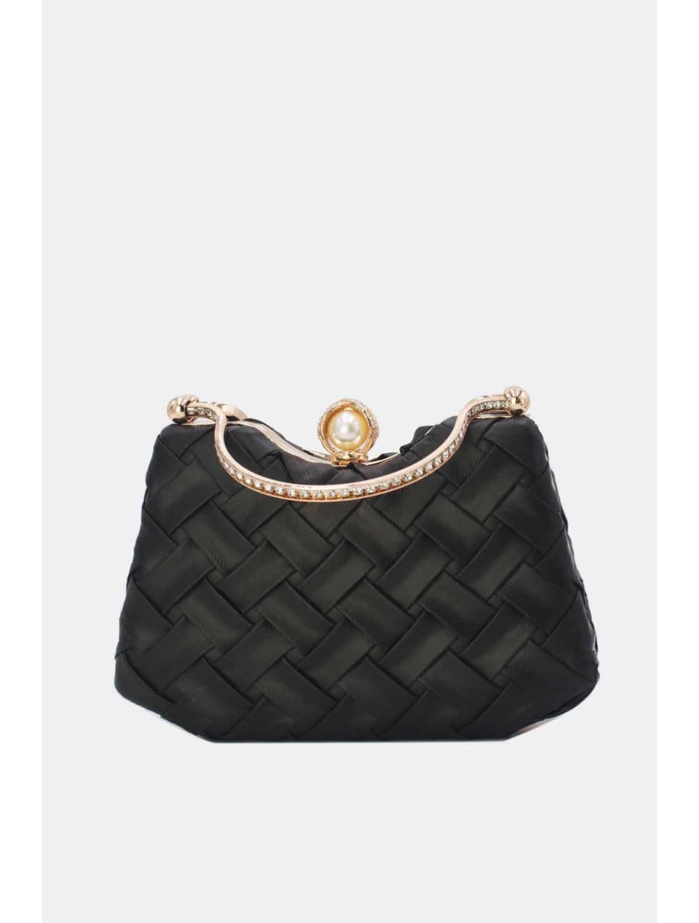Pochette Soirée Strass Avec Perle 26Y-1259-Noir — vue 3