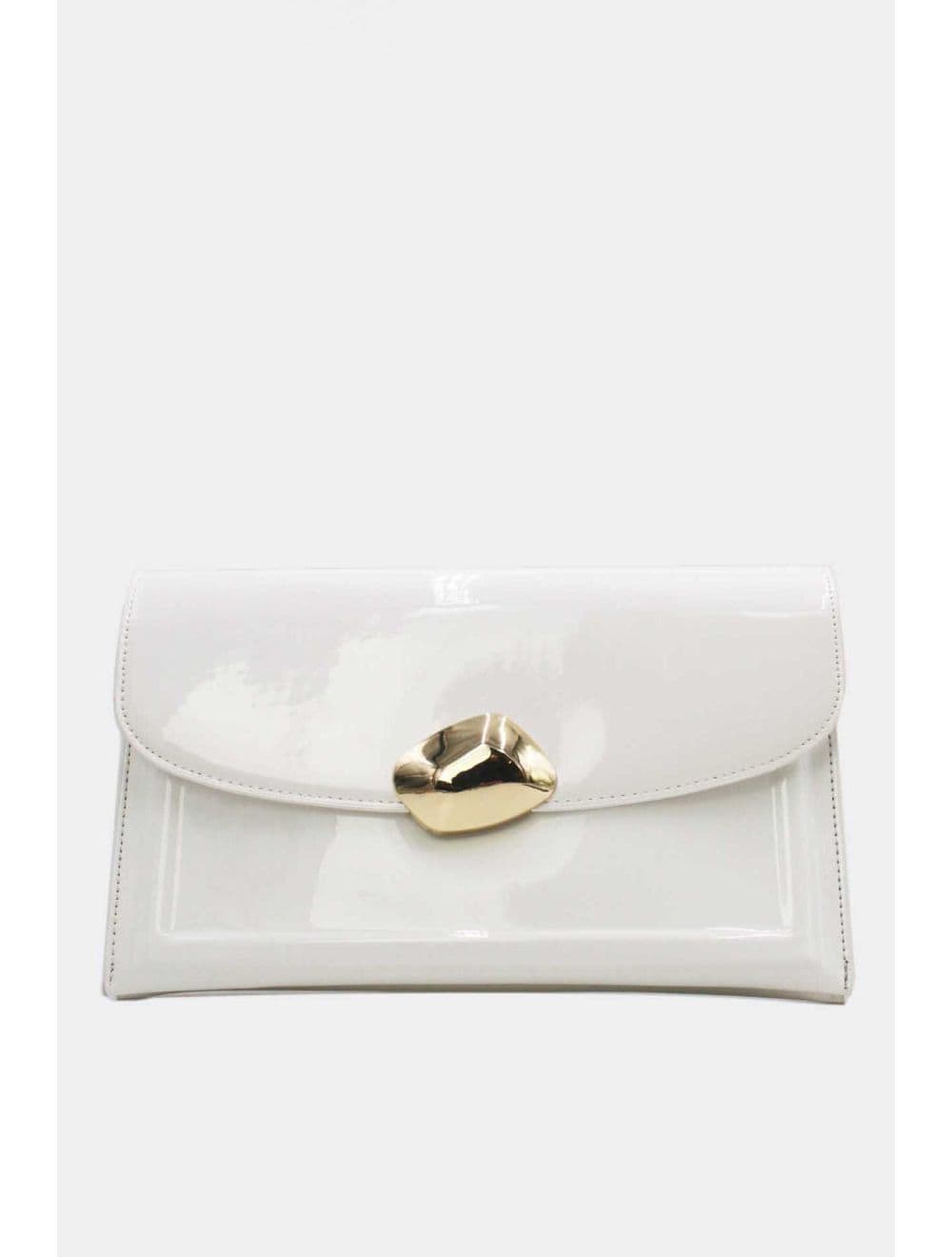 Pochette Bandoulière Vernis 25P-6319-Blanc