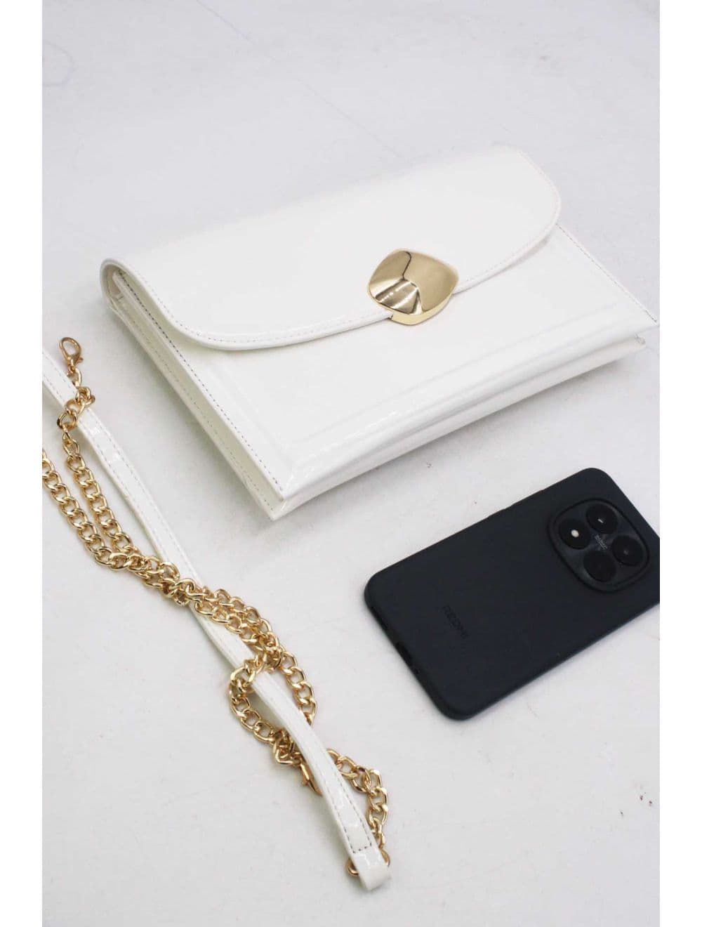 Pochette Bandoulière Vernis 25P-6319-Blanc — vue 4