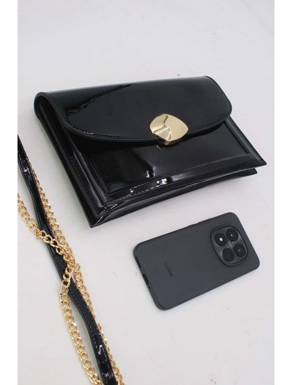 Pochette Bandoulière Vernis 25P-6319-Noir — vue 4