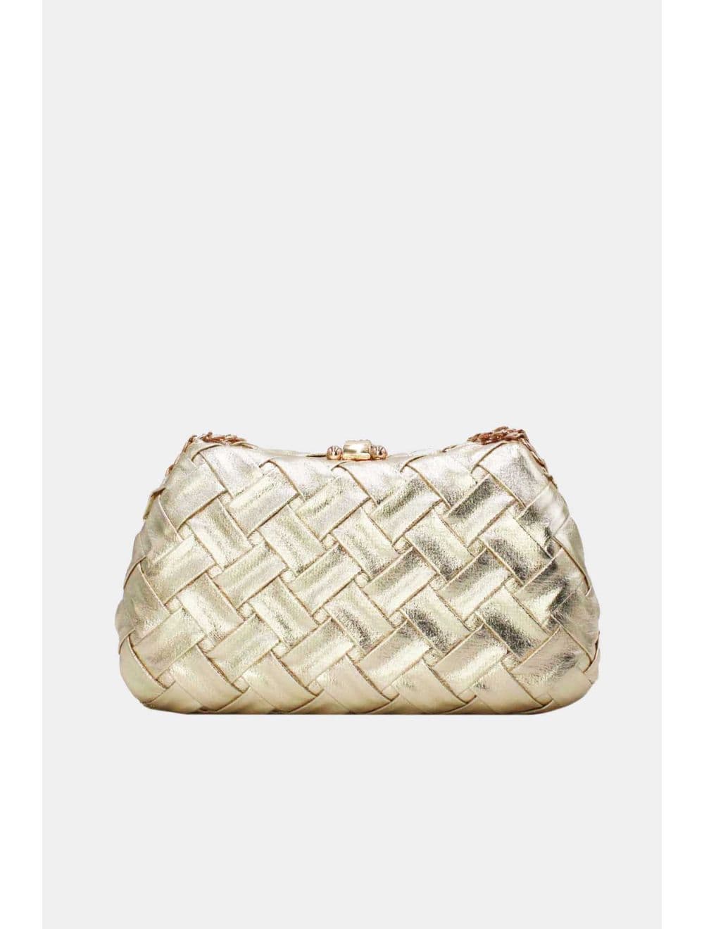 Pochette Soirée Strass Avec Chaîne 25P-6133-Doré — vue 3