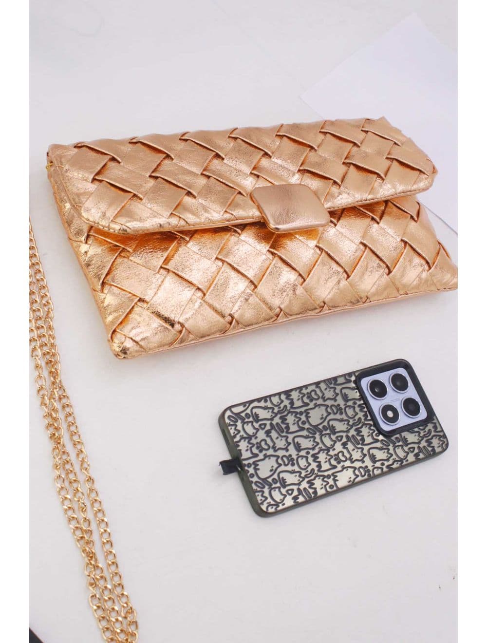 Pochette Bandoulière Tressé 24P-5938-Champagne — vue 4
