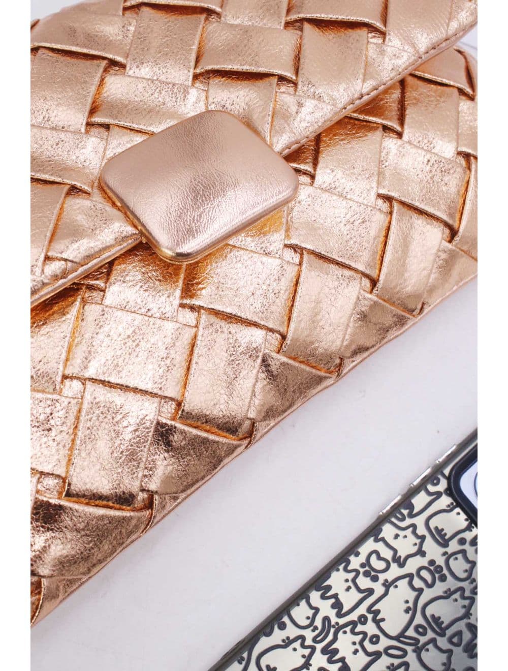 Pochette Bandoulière Tressé 24P-5938-Champagne — vue 5