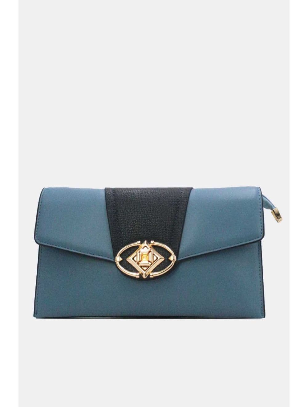 Pochette Bandoulière Effet Cuir Chic 25P-6305-L.Blue/D.Blue