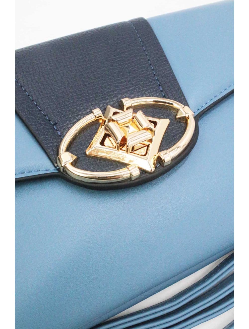 Pochette Bandoulière Effet Cuir Chic 25P-6305-L.Blue/D.Blue — vue 5