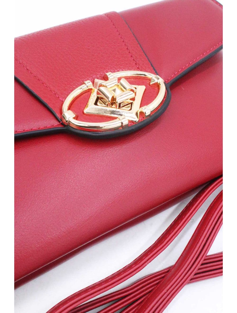 Pochette Bandoulière Effet Cuir Chic 25P-6305-Burgundy/Red — vue 5