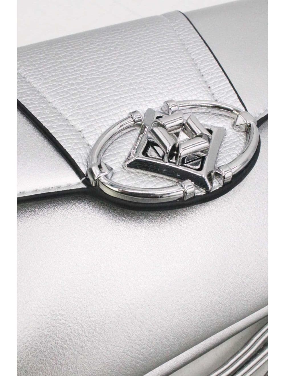 Pochette Bandoulière Effet Cuir Chic 25P-6305-Argenté — vue 5