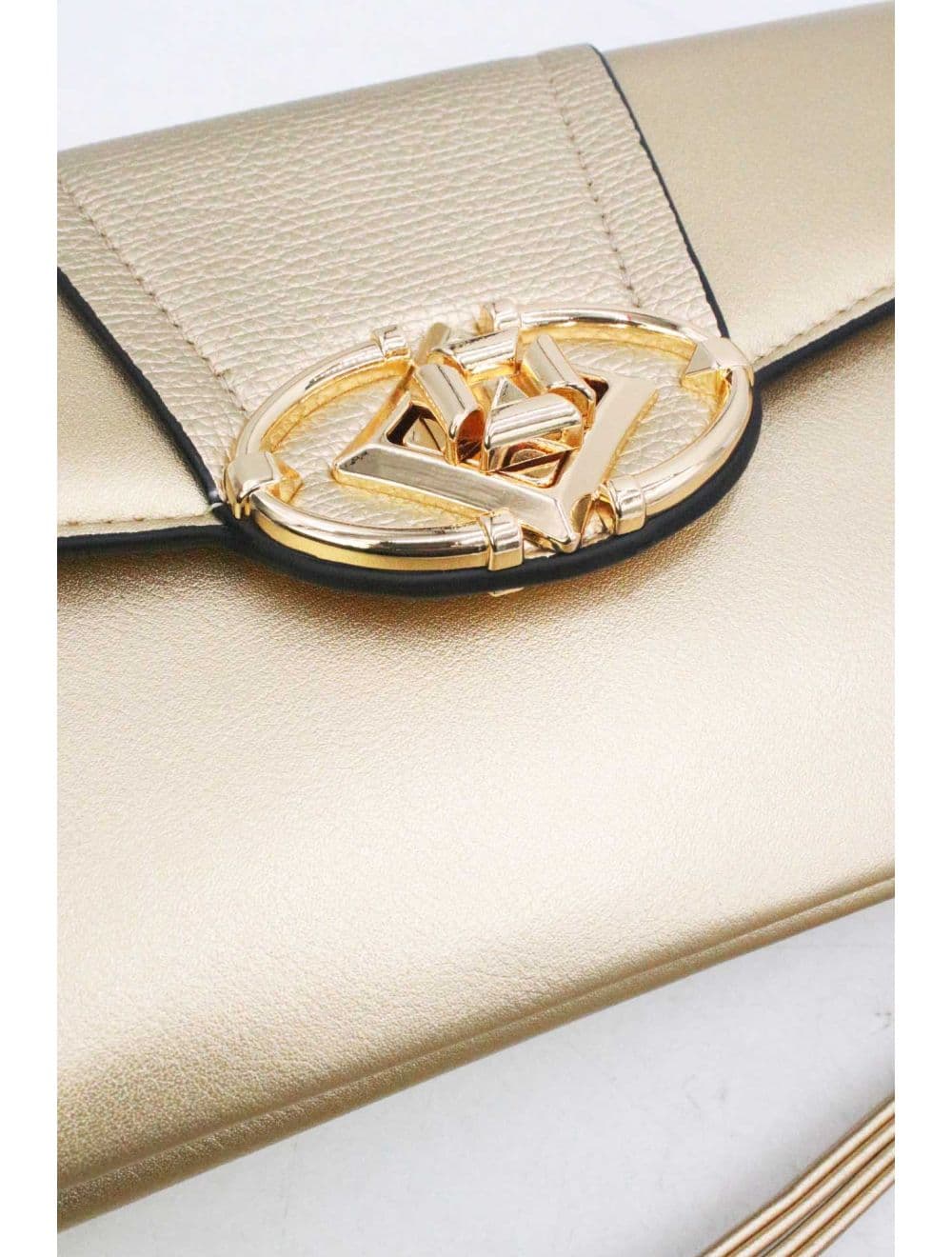 Pochette Bandoulière Effet Cuir Chic 25P-6305-Doré — vue 5