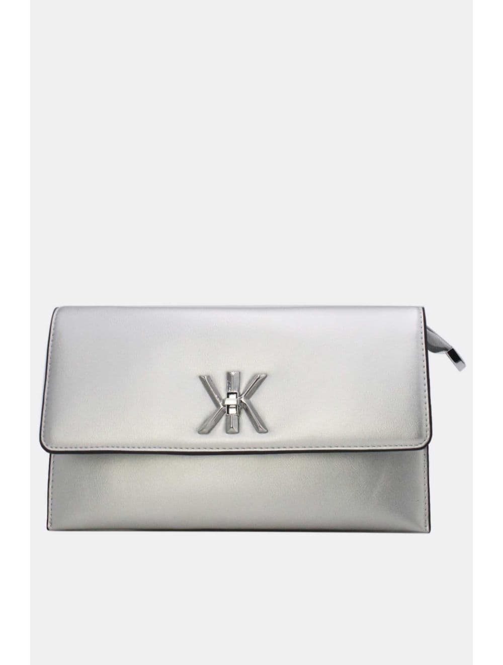 Pochette Bandoulière Effet Cuir Chic 25P-6304-Argent