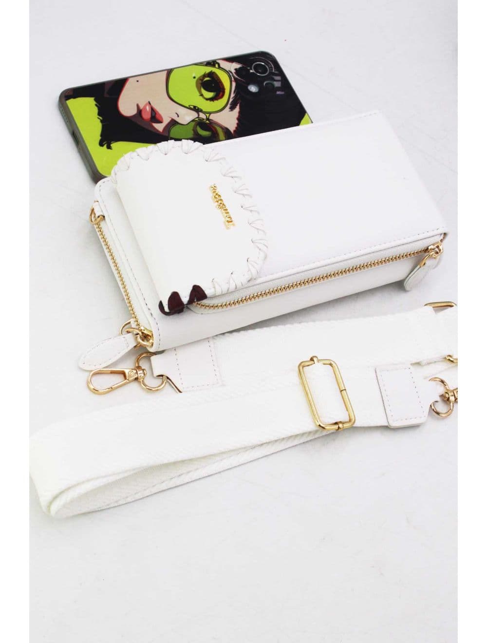Pochette Téléphone Effet Grainé 24P-6022-White — vue 4