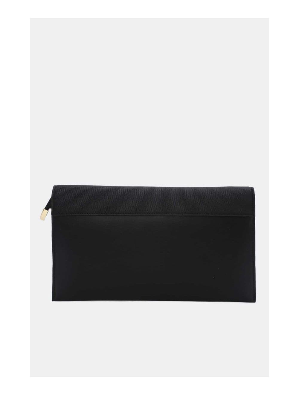 Pochette Bandoulière à Rabat Patchwork Effet Tissu 24P-6045-Noir