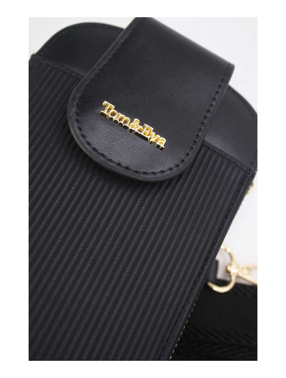 Pochette Téléphone Bi-matière Avec Porte Monnaie 24P-6018-Noir