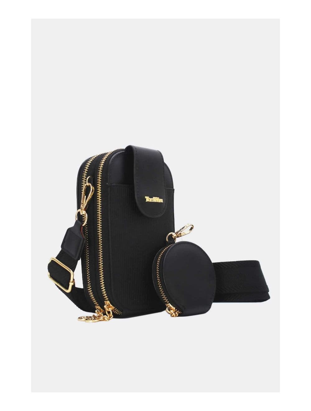 Pochette Téléphone Bi-matière Avec Porte Monnaie 24P-6018-Noir — vue 3