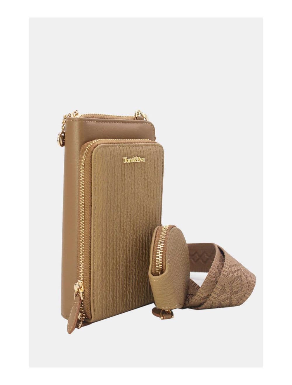 Pochette Téléphone Bi-matière Avec Porte Monnaie RÉASSORT 23P-5821-Khaki
