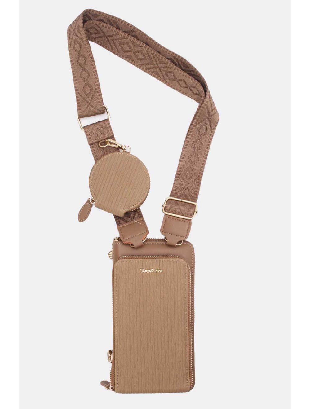 Pochette Téléphone Bi-matière Avec Porte Monnaie RÉASSORT 23P-5821-Khaki — vue 4