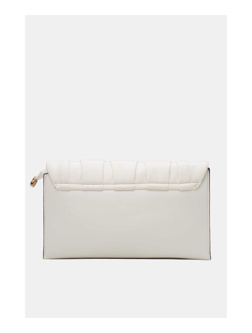 Pochette Bandoulière à Rabat Ruché RÉASSORT 24P-5897-Blanc — vue 3