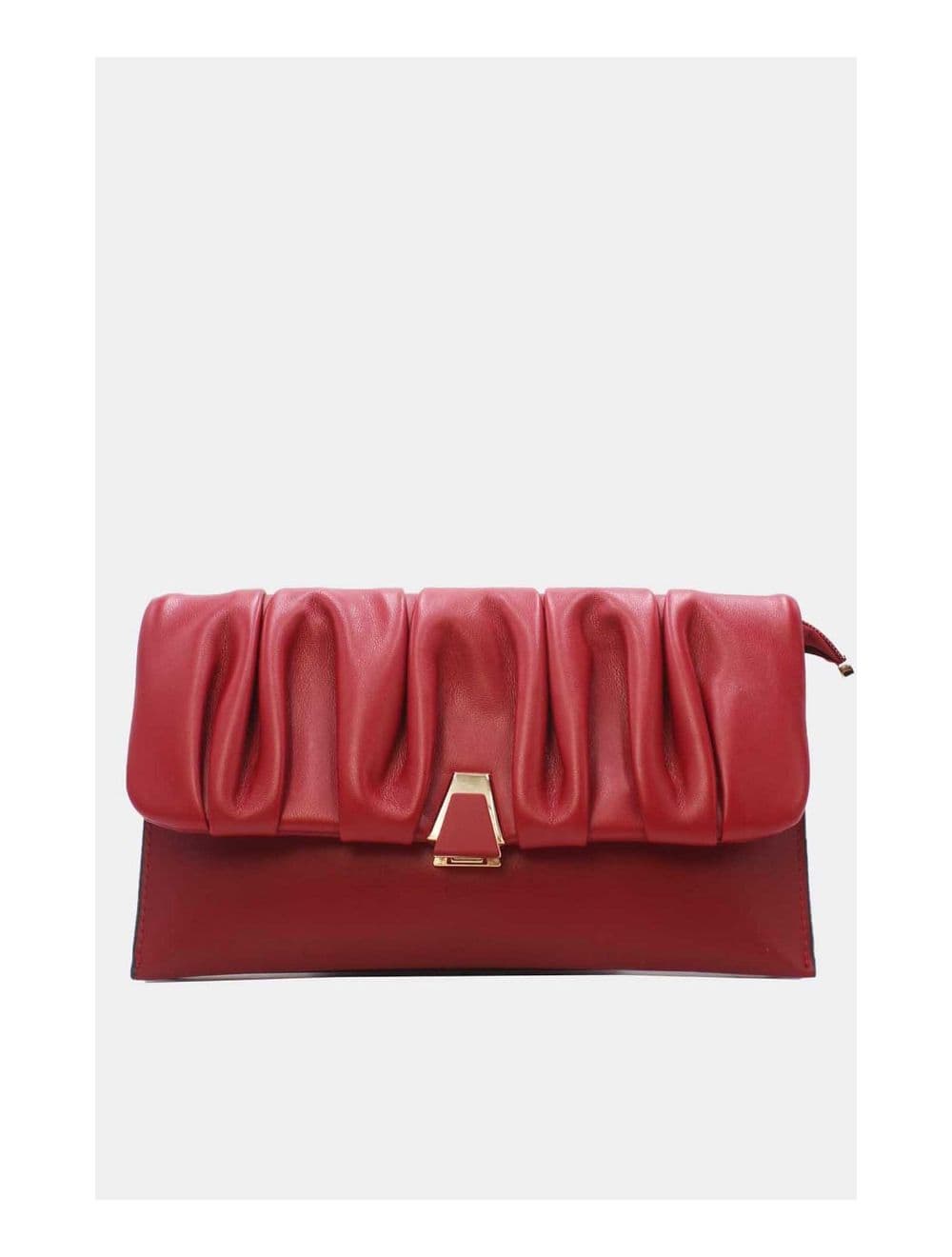 Pochette Bandoulière à Rabat Ruché RÉASSORT 24P-5897-Rouge — vue 2