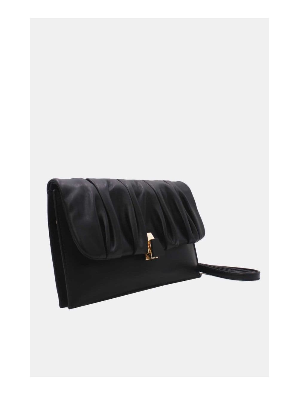 Pochette Bandoulière à Rabat Ruché RÉASSORT 24P-5897-Noir — vue 3
