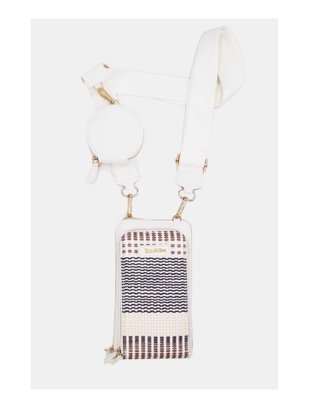 Pochette Téléphone Bi-matière Avec Porte Monnaie 24P-5943-Blanc — vue 2